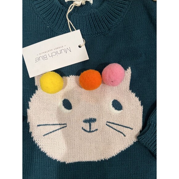 Munich Blue Baby Girl Toddler Infant Child Lot Of 2 Sweater Dresses 18-24 Months - Picture 5 of 10